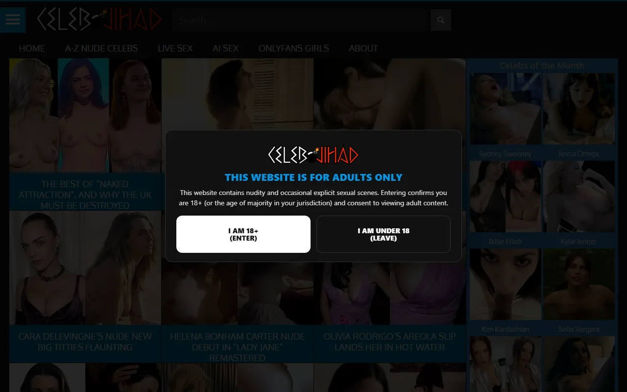 Screenshot of Celebjihad